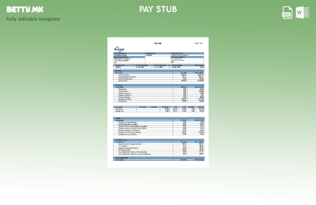 Модерен стил Шаблон за уплатница за намирници на Крогер